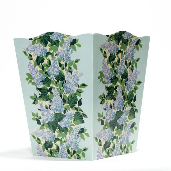 Bar Harbor Floral Wastepaper Basket for wholesale by Madcap Cottage