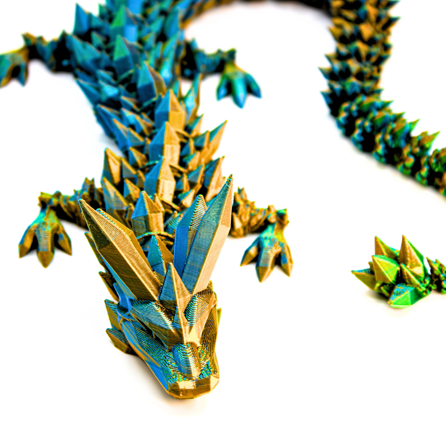 Dragon Fidgets - Wholesale Fidget Toy - Kids - 19IN Crystal Dragon Fidget Toy Decor, 3D Printed23