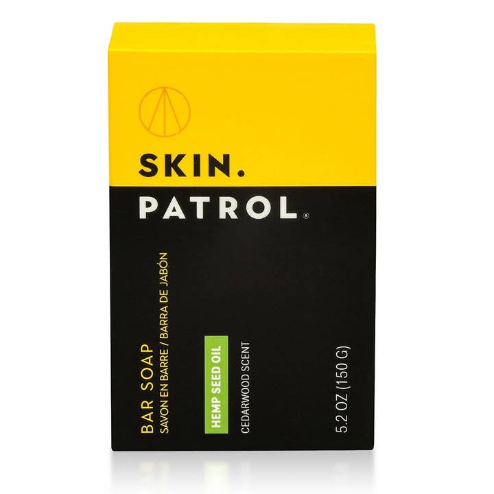Skin Patrol Hemp Seed Oil Bar Soap – Cedarwood Scent for wholesale by Bump Patrol