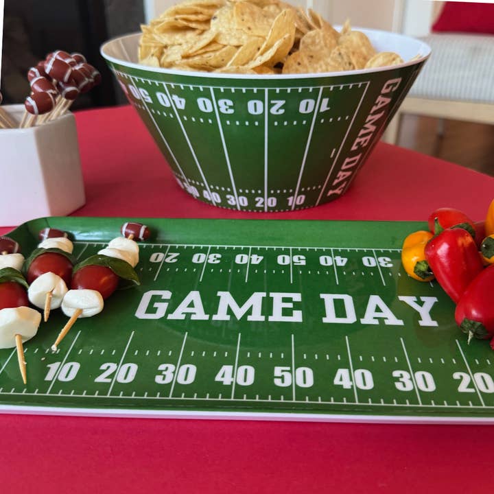Sprinkles & Confetti Party Supplies - Wholesale Bowl - Football Reusable Snack Chip Bowl | Superbowl Party Decor
