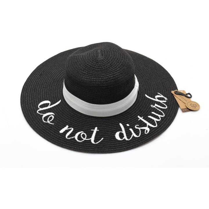 C.C Beanie - Wholesale Straw Hat - Women's - Do Not Disturb Sun Hat ST2017