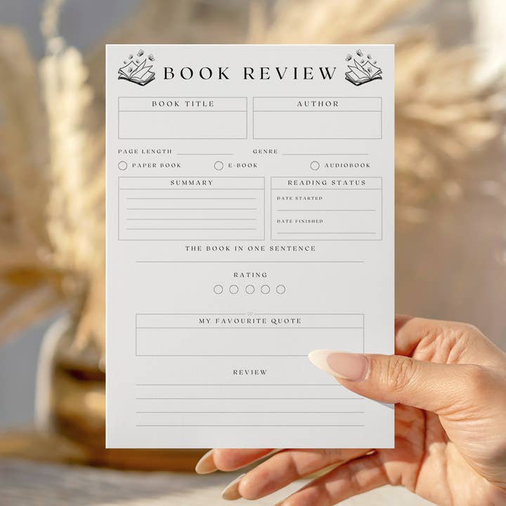 Simple 2 Book Review Notepad for wholesale by Peachi Lane