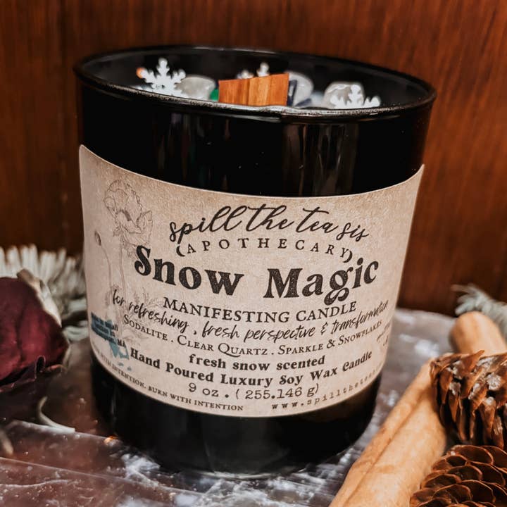 Magia da Neve - Vela de Inverno Festivo 255g por atacado de Spill the Tea Sis Apothecary