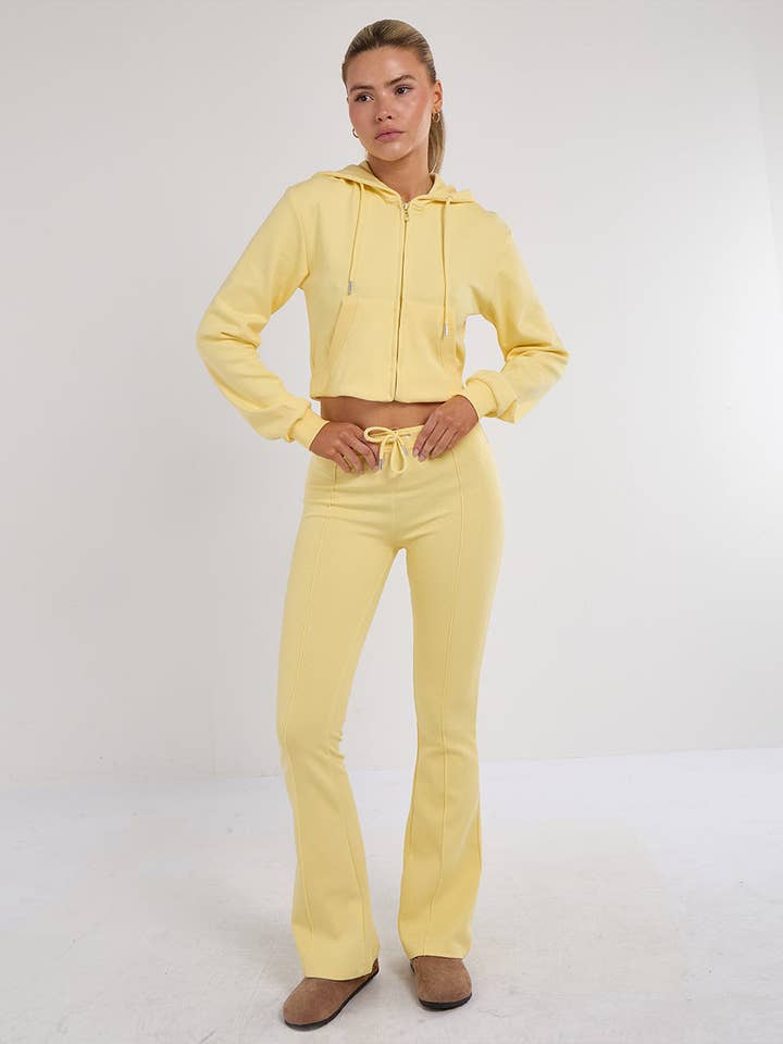 AX Labels - Wholesale Lounge Set - Women's - Interlock Cropped Zip Hoodie and Flared Trouser Set45