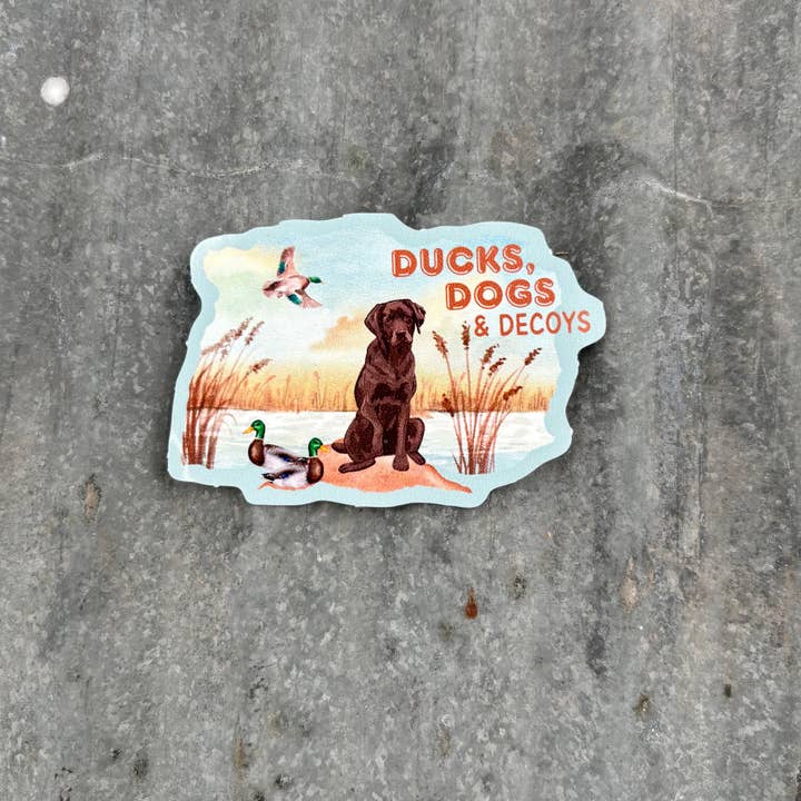 Sage & Soil - Wholesale Sticker - Ducks, Dogs and Decoys Hunting Vinyl Die-Cut Sticker2