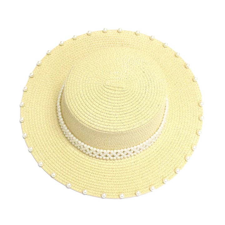 VÄVD PÄRLA BÅTÄGARE HATT för wholesale av Girly