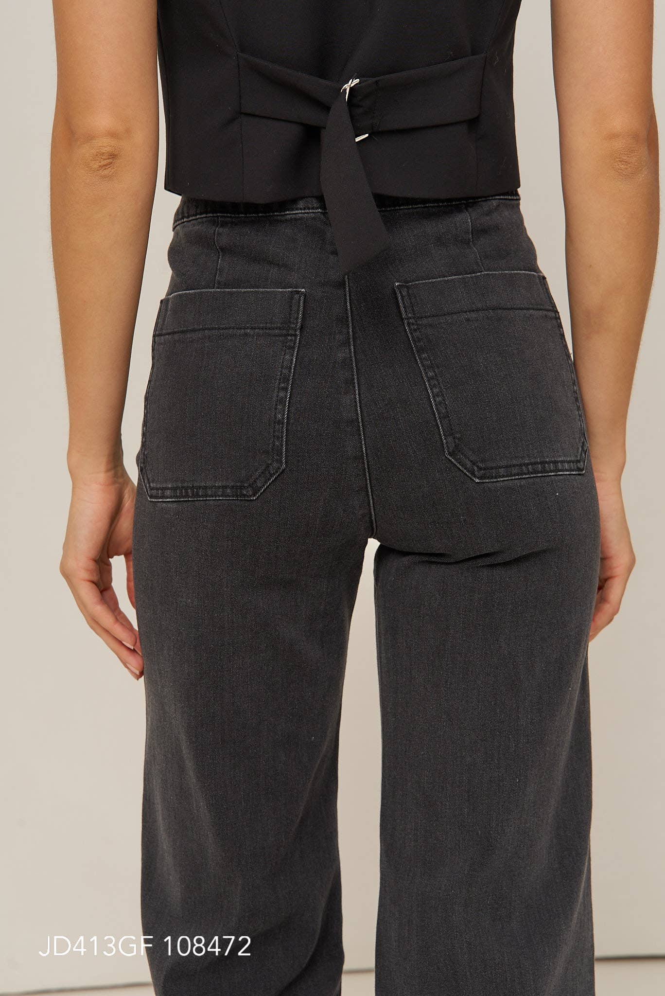 Oraije Paris - Vendita all'ingrosso Jeans - Donna - Jeans larghi Victorine a 6 bottoni7