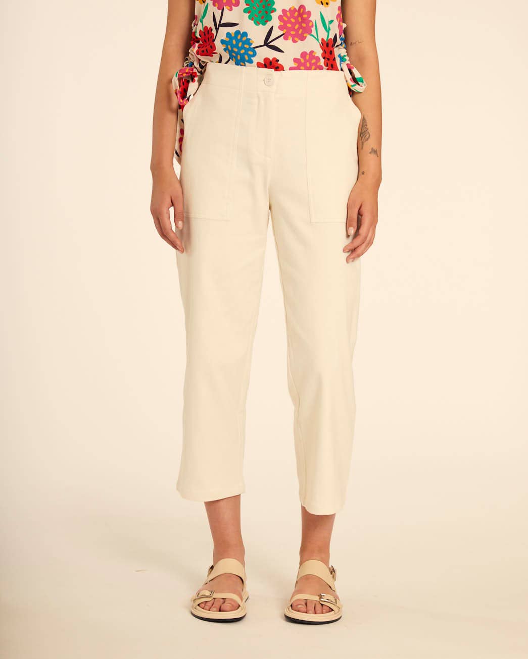 Pepaloves – Großhandel Hose – Damen – CULOTE CANVAS CREME0