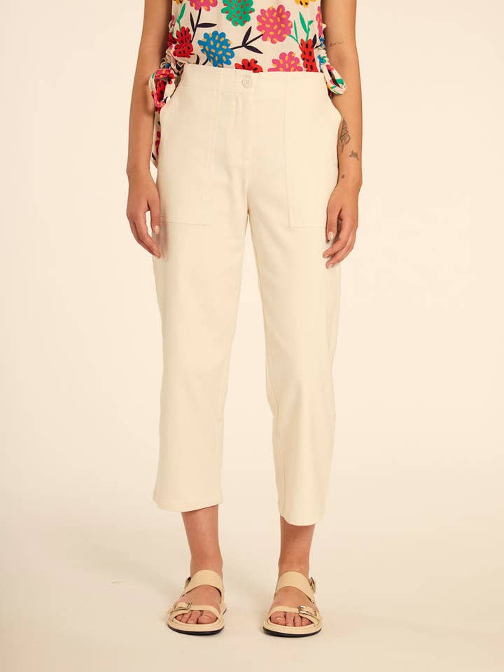 Pepaloves - Wholesale Pants - Women's - CULOTE CANVAS CREMA0