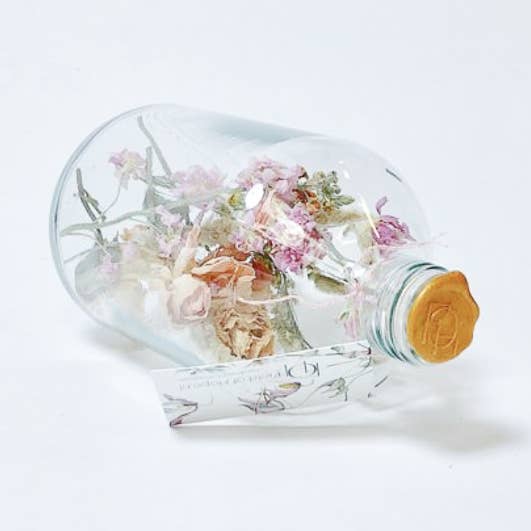 Dried Florals in glass Harapan 500 - LARGE for wholesale by Field of Hope