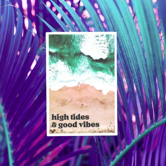 As Told By Ellie - Wholesale Sticker - High Tides & Good Vibes Sticker