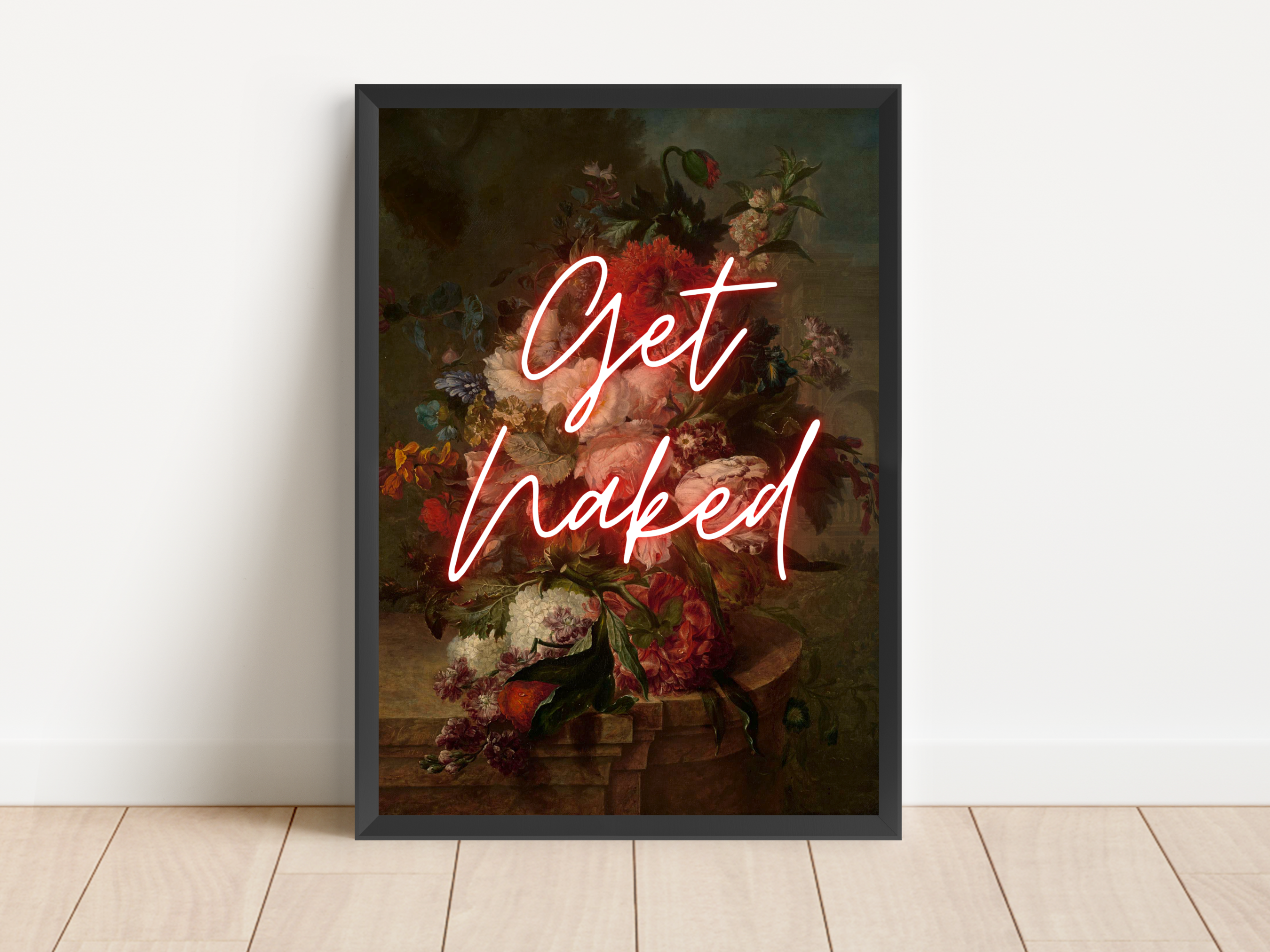 EK Print and Design - Wholesale Bathroom Sign - Get Naked Neon Bathroom Poster | Maximalist Wall Art2