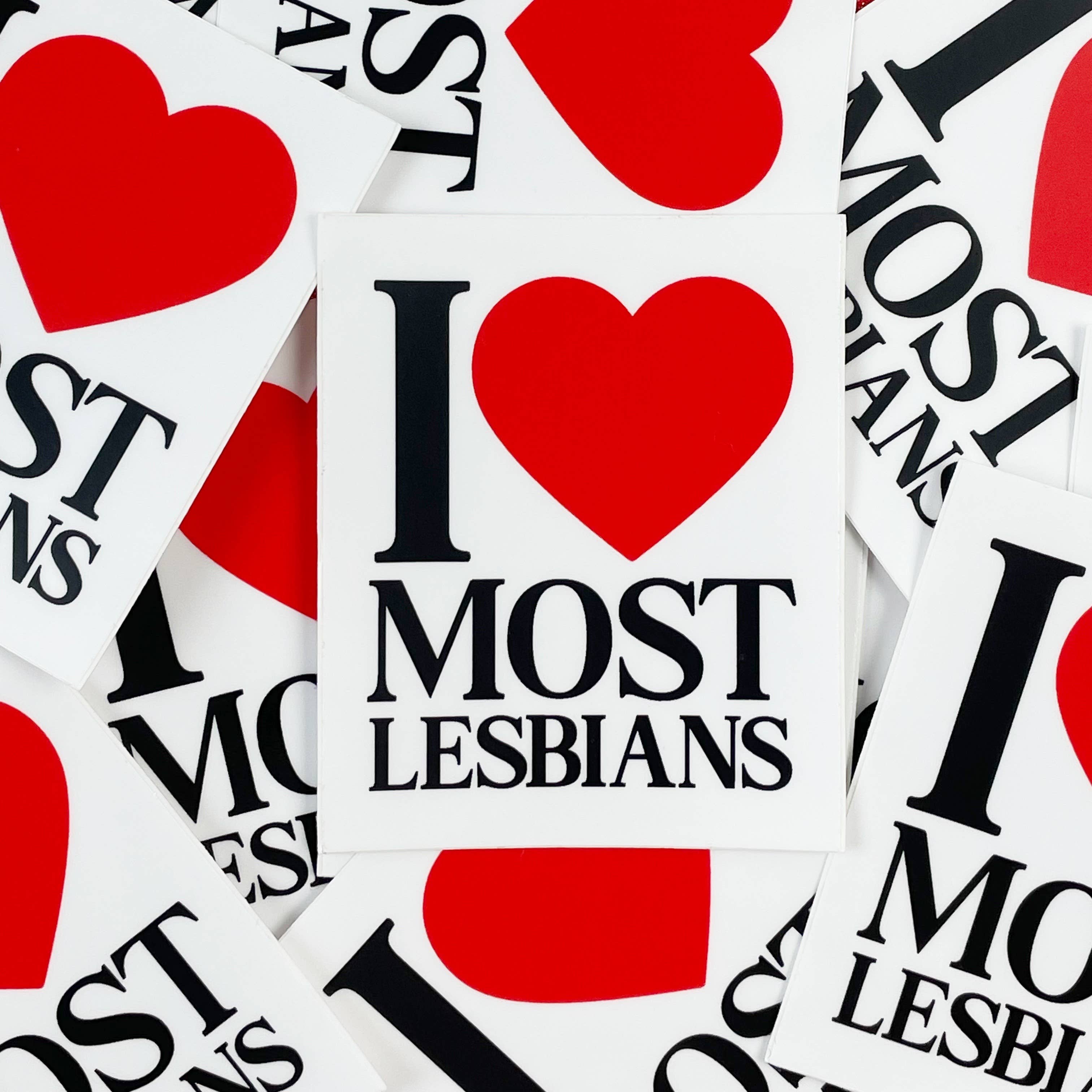 Culture Flock - Wholesale Sticker - I Love Most Lesbians Sticker 1