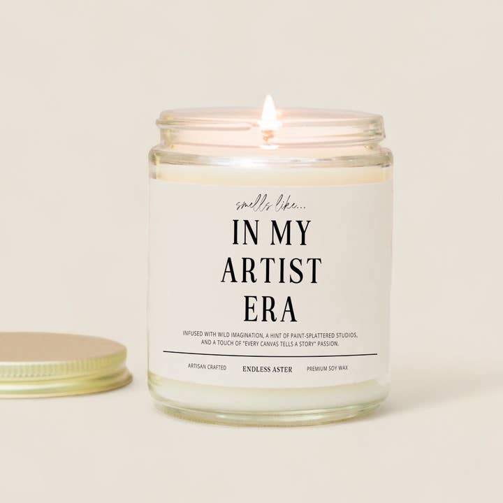 In My Artist Era - 8, 16 oz Soy Wax Jar Candle, Career, Art for wholesale by Endless Aster