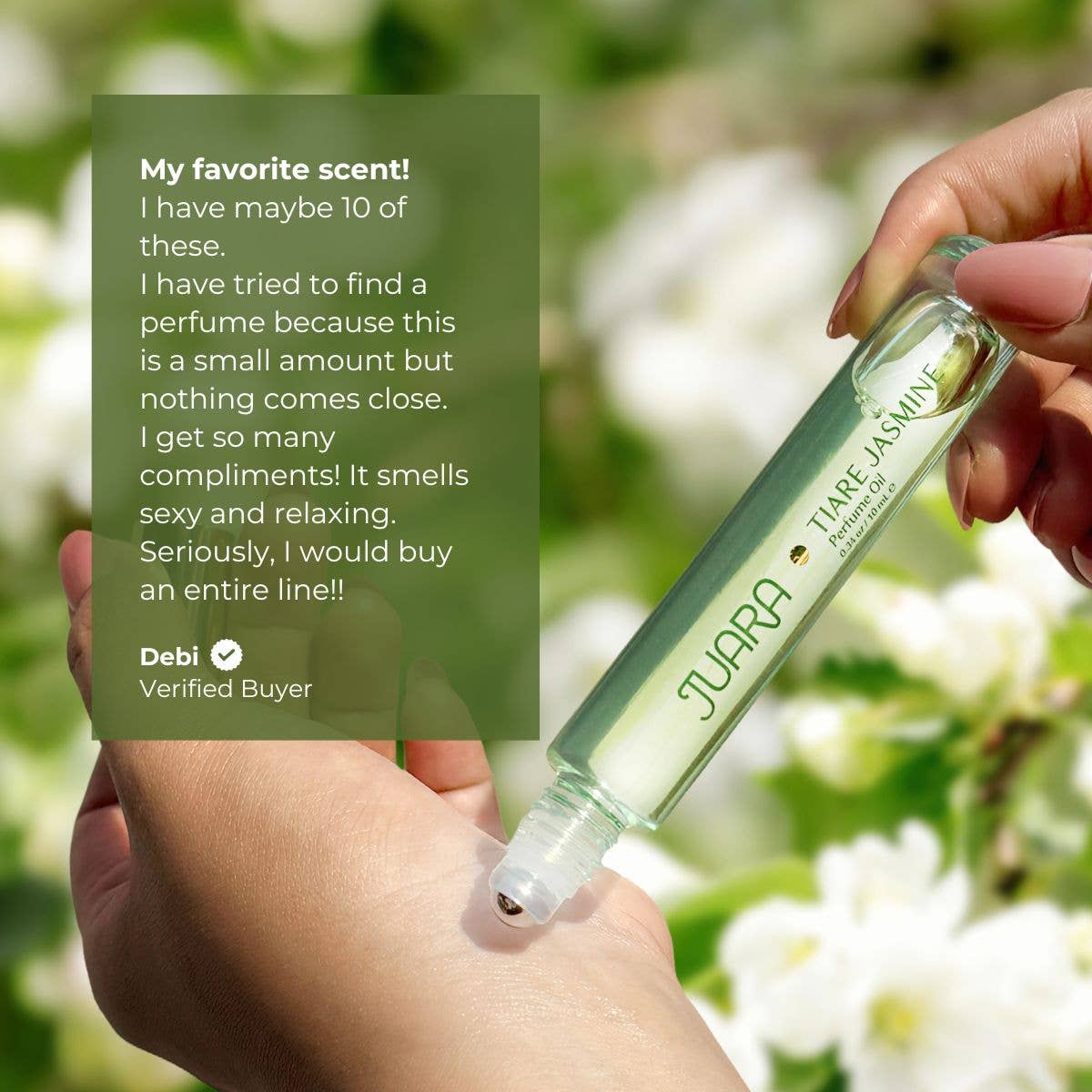 JUARA Skincare - Wholesale Roll-On Fragrance - Tiare Jasmine Perfume Oil  0.34 Oz2