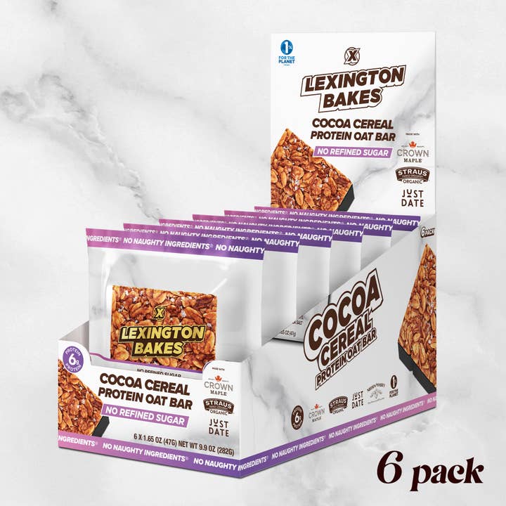 LEXINGTON BAKES - Wholesale Snack Bar - Cocoa Cereal Protein Oat Bars • 6 Pack2