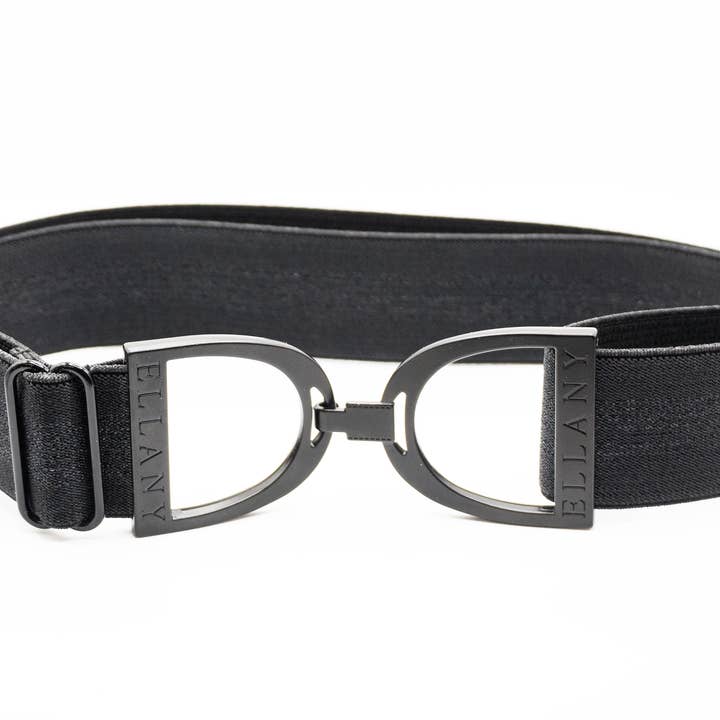 Dark Horse - 1.5" Black Stirrup Elastic Belt for wholesale by Huston x Ellany