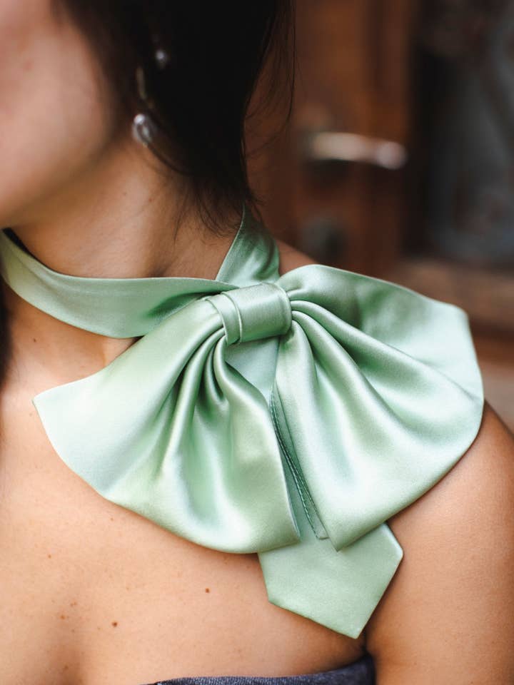 Sage Green Jenny Bow Tie for wholesale by NANDANIE