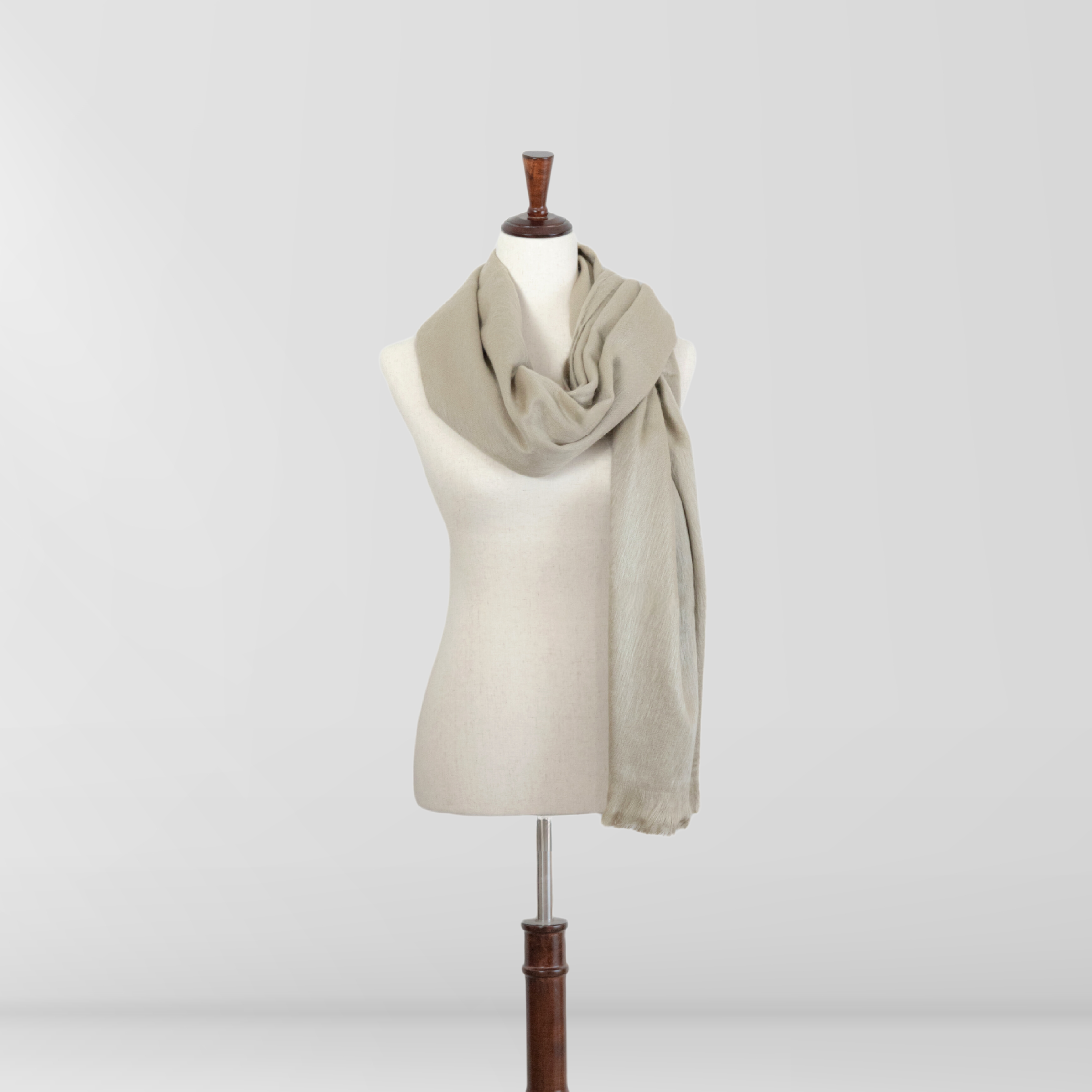 LATITUDE ZERO GOODS - Wholesale Wrap - Women's - Canelo - Beige Alpaca Wool Shawl1