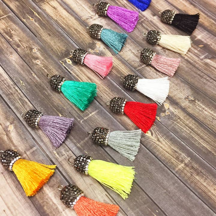 The Bead Bazaar - Wholesale Keychain - Women's - Tassel, Tassels, Jewelry Tassels, Tassels For Jewelry, Mini Tassels, Tassel Garland, Mini Tassel, Tassels For Keychain, Tassel Jewelry, Mini