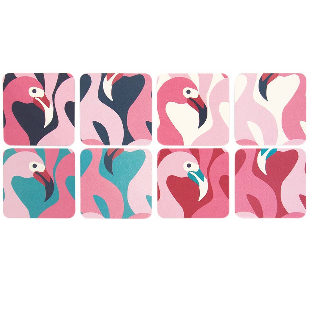 Original Products UK/EU – Großhandel Untersetzer – Flamingo Coaster 8er-Pack1