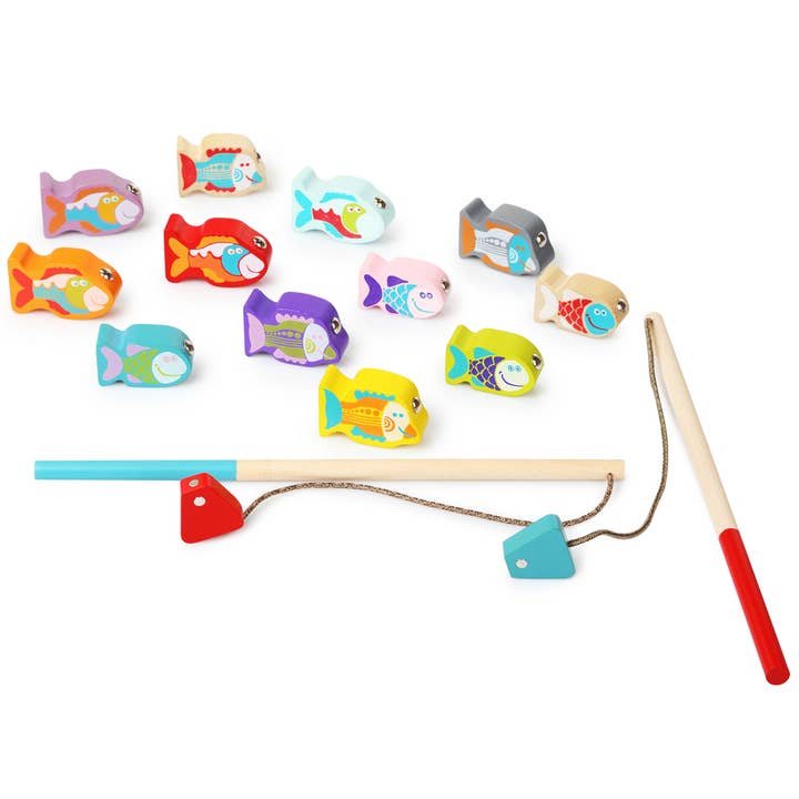 Toysmith - Wholesale Wood Toy - Kids - Cubika Wooden Toy Fishing Game