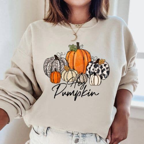 Hey Pumpkin Sweatshirt for wholesale by Lush Designs