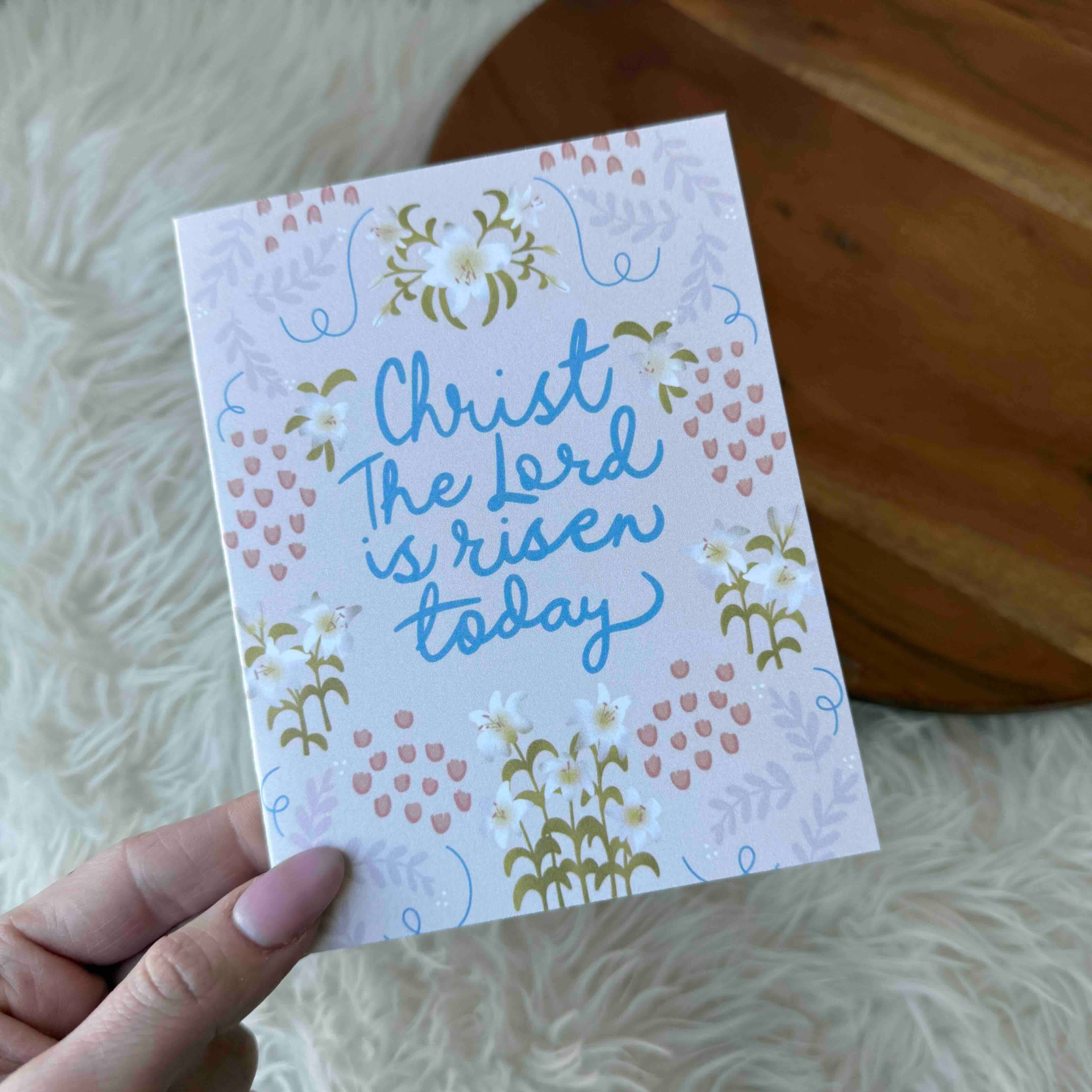 Big Moods - Wholesale Easter Card - "Christ the Lord is Risen today" Pastel Easter Faith Card2