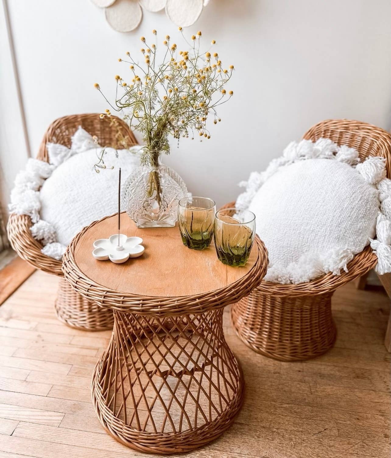 Fire and Moth Co – Engroshandel Røgelsesholder – Farverig beton blomst røgelsesholder med bakke til hjemmet3