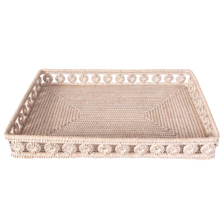 Artifacts Trading Company - Wholesale Decorative Tray - Artifacts Rattanâ„¢ Inna Design Rectangular Tray