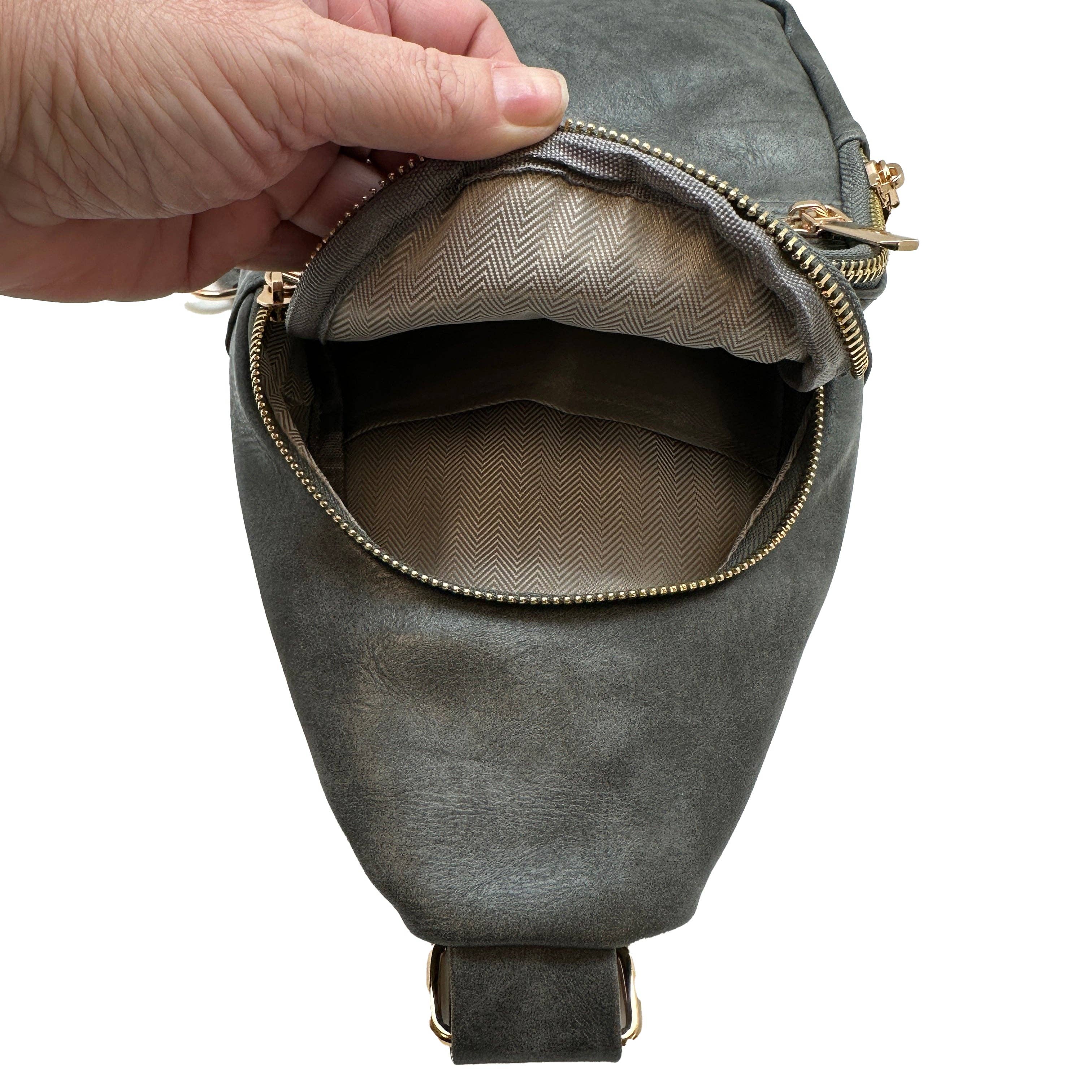 Cthru Purses – Engroshandel Crossbodytaske - Dame – Charlie Bryst-/Slynge-/Rygsæk Taske - Grafit2