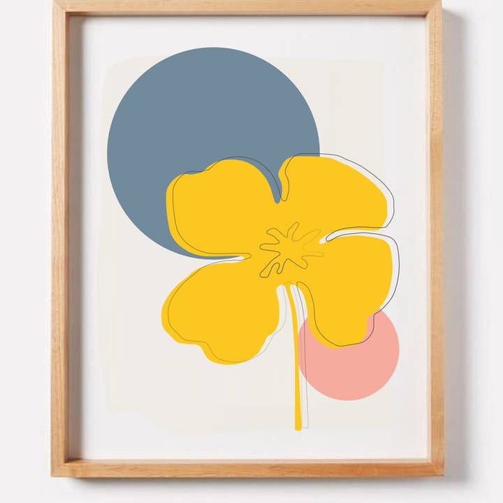 Von Matisse inspirierter abstrakter Blumendruck für den Großhandel von Lumina