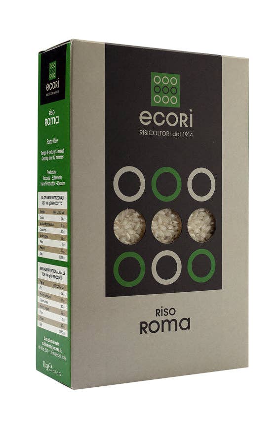 ECORI' AGRICOLA SRL – Großhandel Reis – Italienischer Roma-Reis für Risotto und Arancini 1kg0