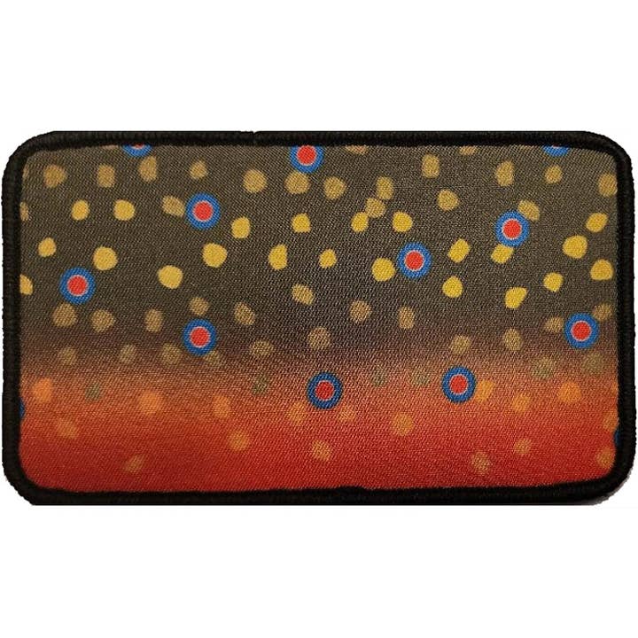 Brook Trout Skin Pattern Sew On Patch for wholesale by ThatsRad