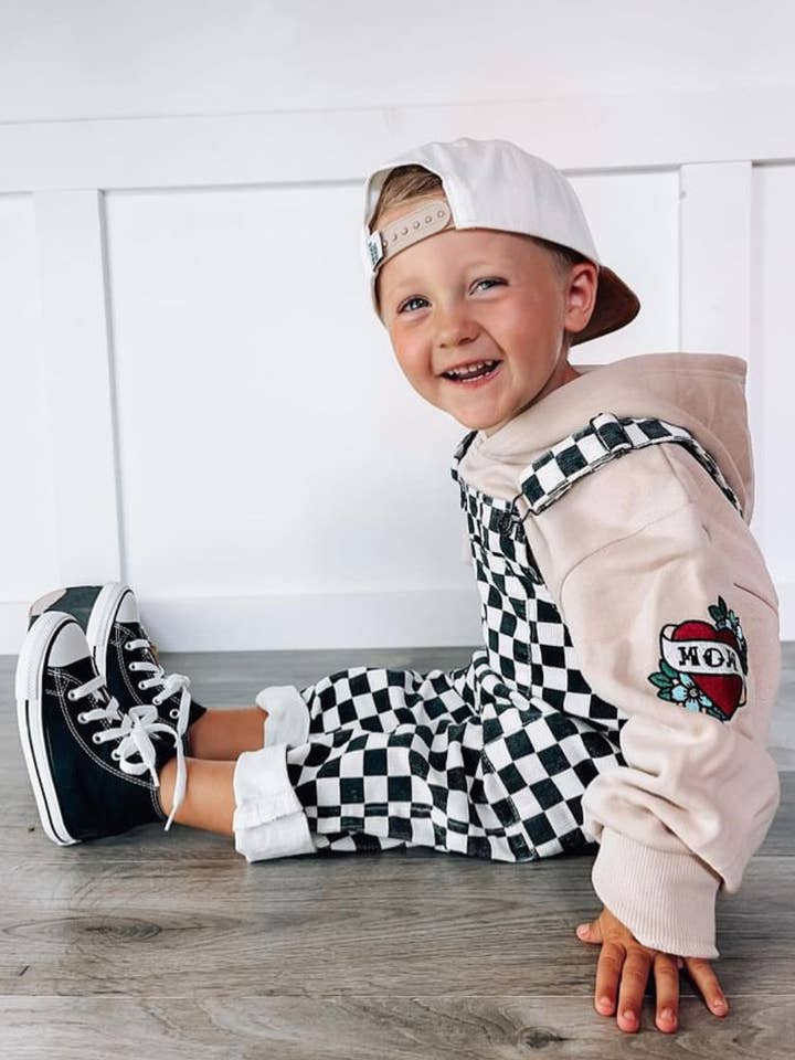 Little Trouble – wholesale Overalls – Kids – Classic Checker Overalls3