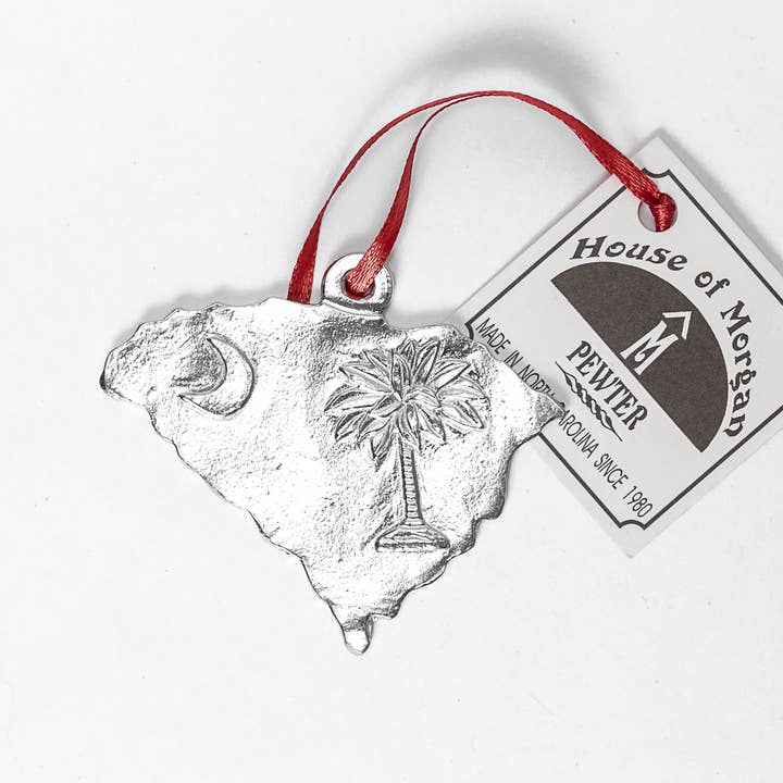 House of Morgan Pewter - Wholesale Ornament Set - South Carolina Ornaments - SC Flag Gift Set2