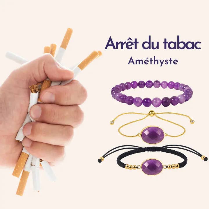 Amethyst Anti-Smoking Bracelet for wholesale by L'Atelier d'Eva