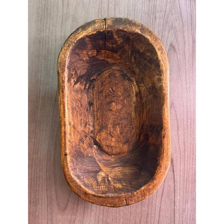 Rustic Farm - Wholesale Decorative Plate/Dish/Bowl - Zara Wood Bowl, Handmade, Farmhouse Décor #B - 7.8