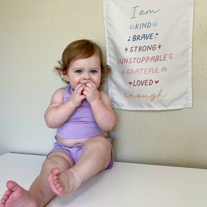 Cherrypick - Wholesale Banner - Kids & Baby - Affirmations Banner (Muted Rainbow) - Kids Wall Hanging