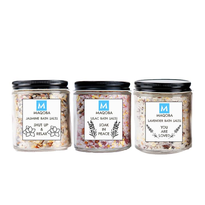 Scented 3 Bath salts Selfcare kit- Jasmine, Lavender, Lilac for wholesale by Maqoba