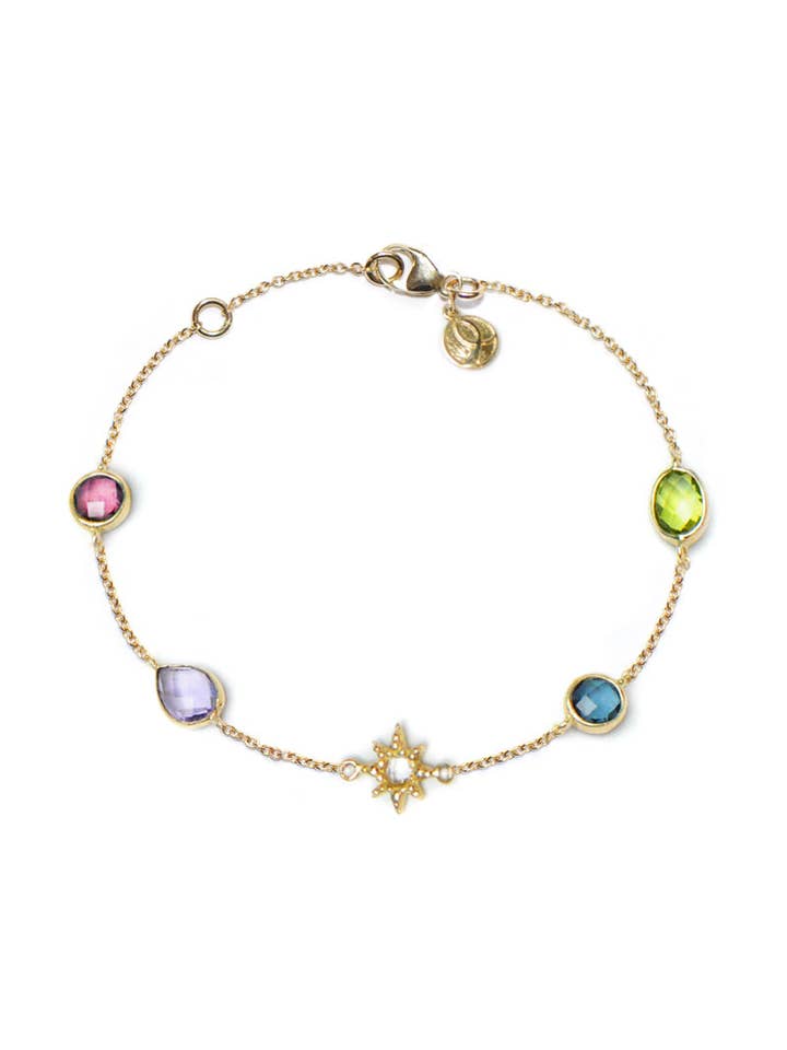 Aztec Multicolor Starburst Lifesaver Bracelet for wholesale by ANZIE