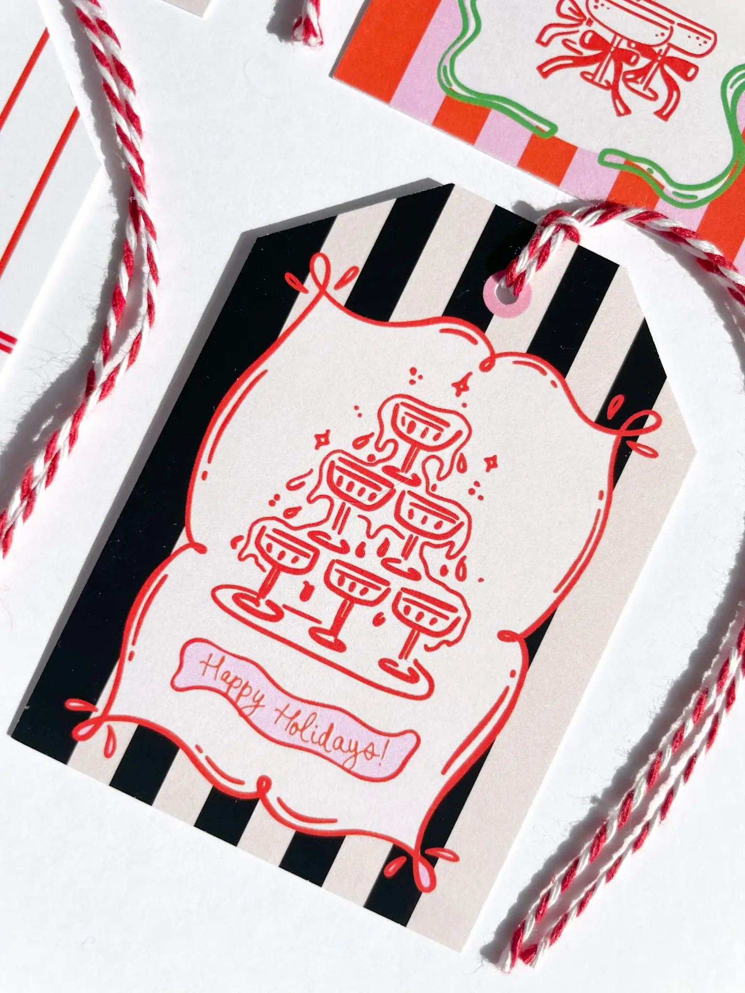 Bon Femmes – wholesale Gift tag – Happy Holidays Gift Tag Set of 65