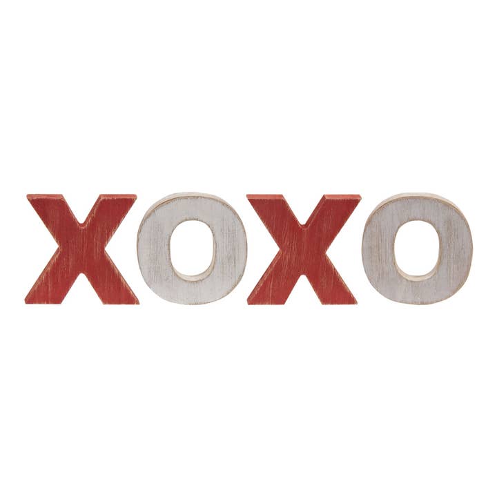 The Hearthside Collection - Wholesale Decorative Tabletop Object - 4/Set, XOXO Standing Letters