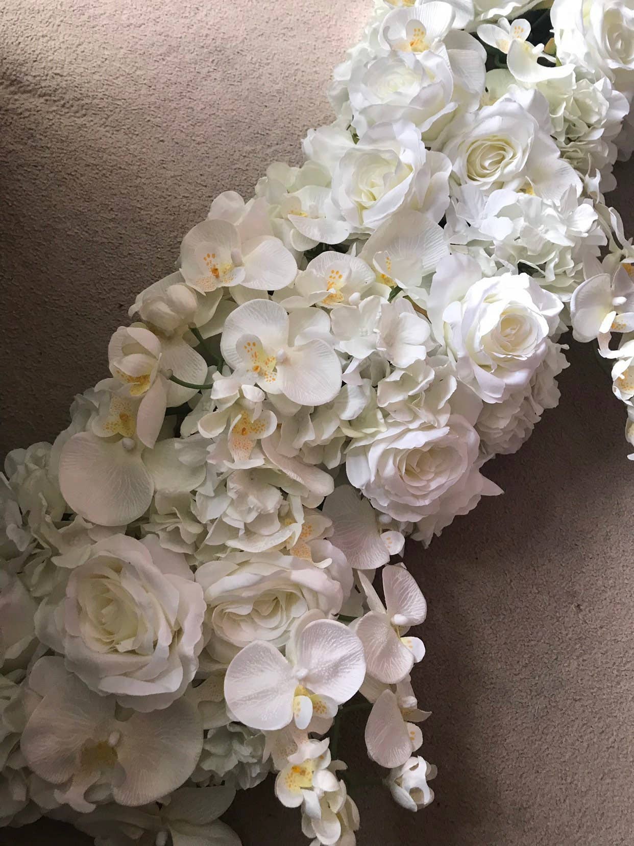 IVY CRUZ – wholesale Bunting/garland – Orchids Flower Garland, White Rose Flower Garland, Orchid3