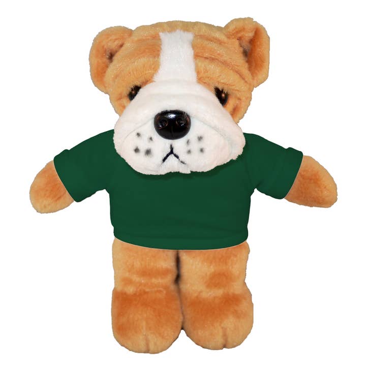 Plushland - Vente Peluche – enfant et bébé - Pouf en peluche bouledogue animal 8"2