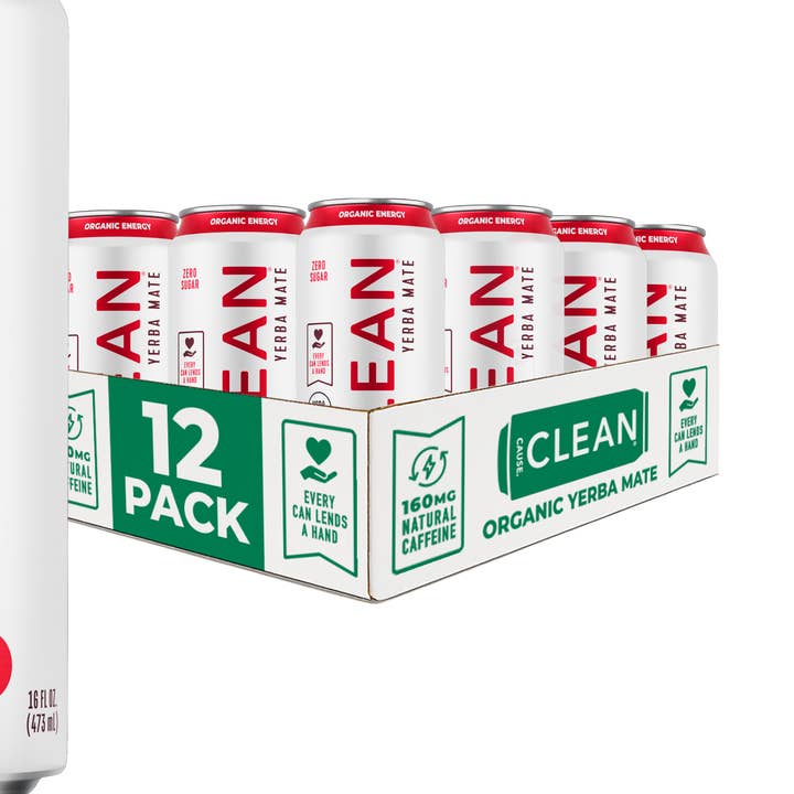 Organic Cherry Lime Zero-Calorie Yerba Mate Tea - 12-pack for wholesale by CLEAN Cause