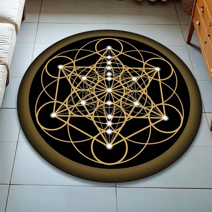 Livets Blomst Hellig Geometri Yoga Meditations Tæppe for engroshandel hos Rugendary Trade LLC