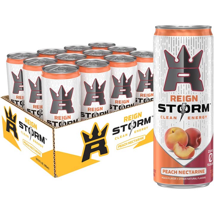 REIGN STORM CLEAN ENERGY DRINK 12/12OZ PEACH NECTARINE for wholesale by L&F Universal Goods