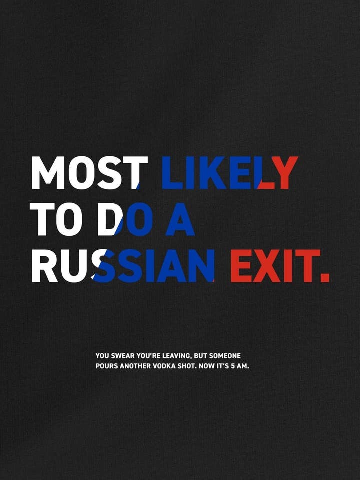 Russian Exit Tee | Exit Club™ — Caught Edition for wholesale by Tourist Tee Co.