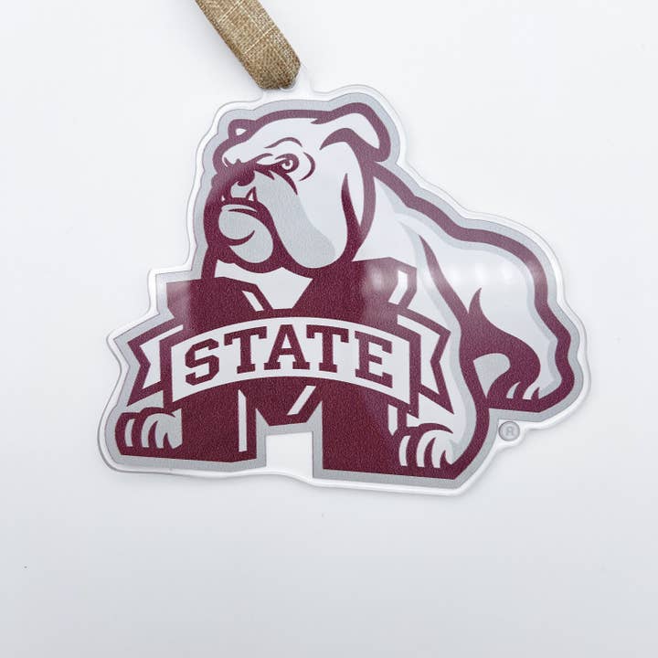Home Malone - Wholesale Ornament - Mississippi State Bulldog Acrylic Mascot Ornament